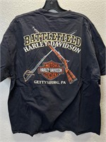 Harley Davidson Dealer Shirt Gettysburg Battle