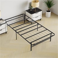 E9531  Metal Platform Bed Frame Twin, 14 Inch - Bl