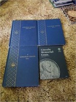 Lot of 4 Lincoln cent books coins.