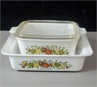 Pair of Corning wear dishes
