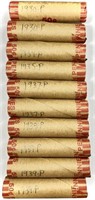 (10) Rolls 1930's Wheat Cent Penny Lot