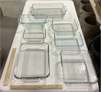 Lot of Pyrex & Anchor Ovenware glass bakeware