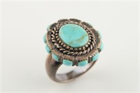 Sterling Silver Ring with Turquoise