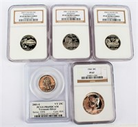 Coin 5 Certified United States Silver Coins
