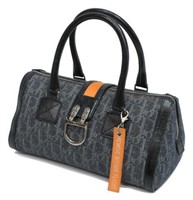 DIOR FLIGHT LINE TROTTER BLUE DENIM BOSTON BAG