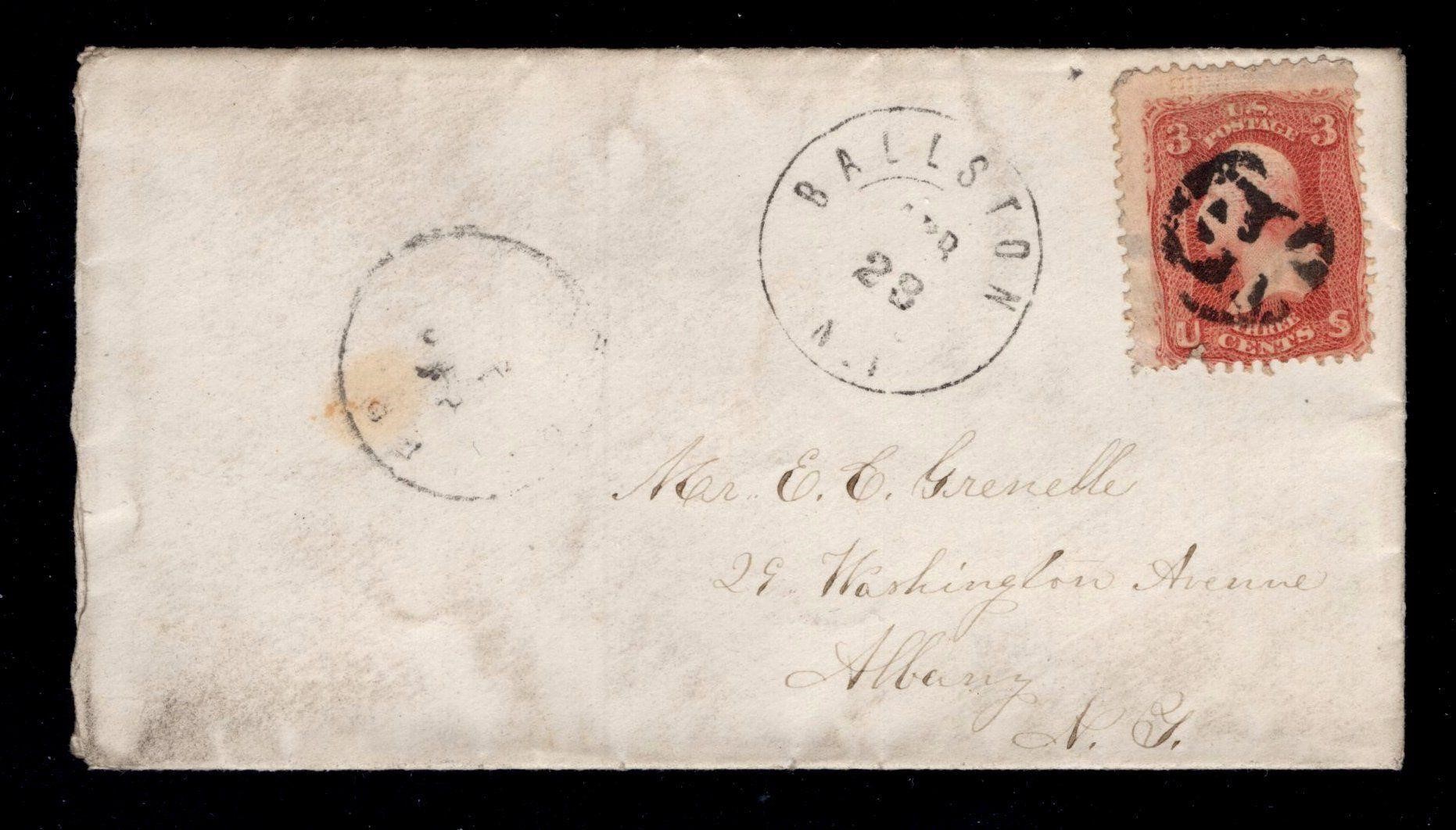 US FANCY CANCEL STAMP ON COVER, "OK" RETAIL: $119.