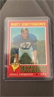 1971 MARTY SCHOTTENHEIMER Topps New England PATRIO