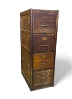 C 1910 Shaw Walker Oak File Cabinet