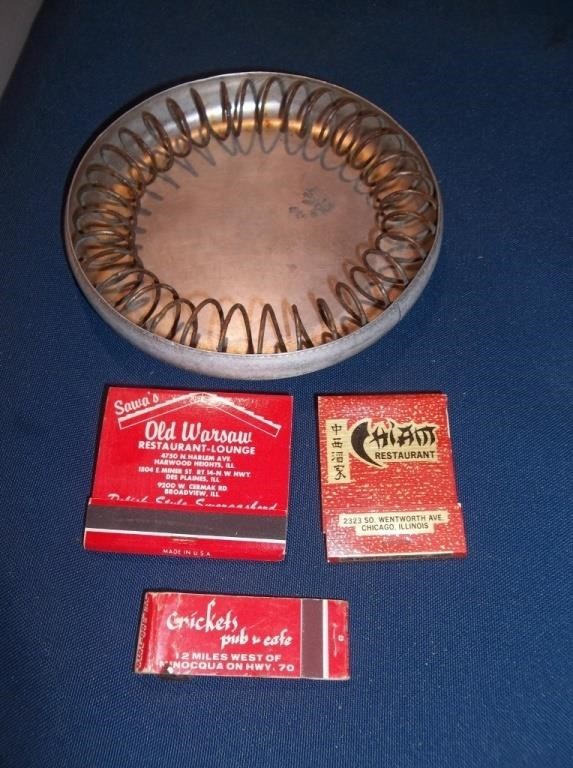 Retro Ashtray & Restaurant Match Books