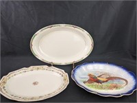 Three Vintage Porcelain Plates