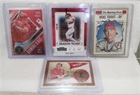 4 Mike Trout Cards