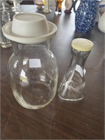 Vintage water, jar, and season shaker