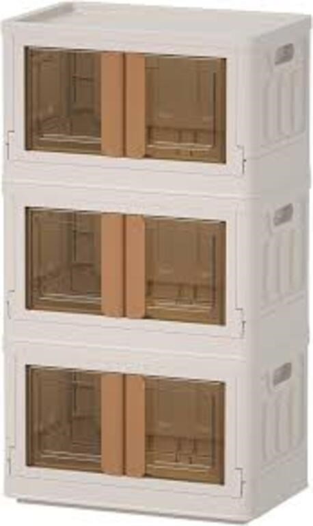 HAIXIN Folding Storage Bins with Left Doors and