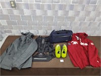 Mens jacket, Canada sweater, sports shoes, etc