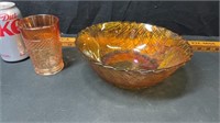 Carnival bowl and glass