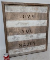 Love You Madly wall decor