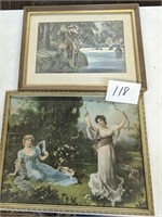 Pair of Framed Victorian Era Prints