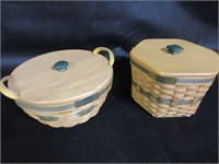 Two Longaberger Baskets Christmas Editions