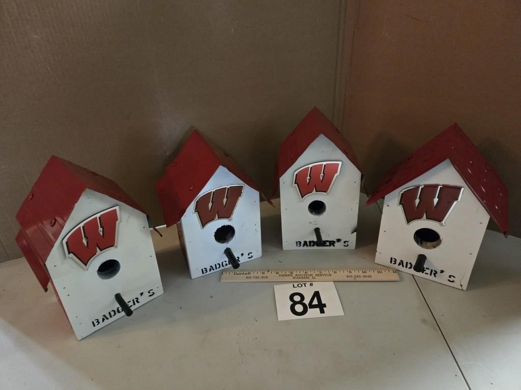 4 BADGER BIRD HOUSES