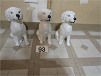 3 RESIN DOGS