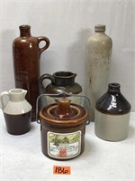 Lot of Various Vintage Crock Jugs