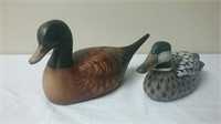 Duck Decoys Larger One With Leather & Smaller One