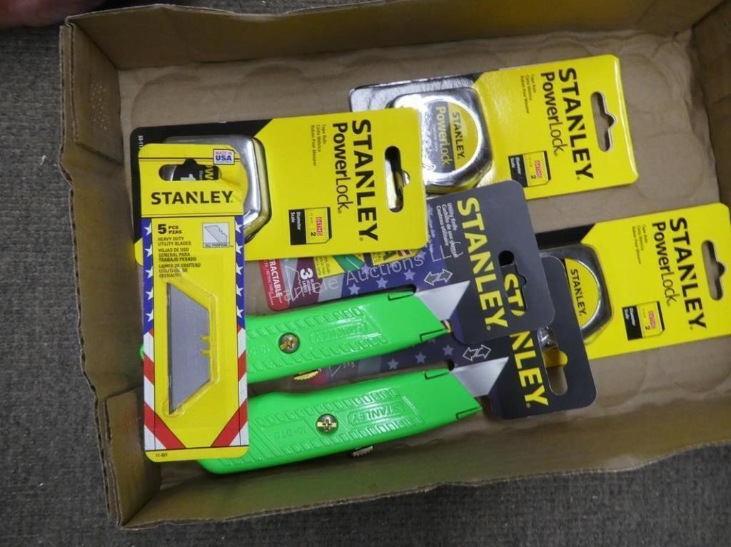 3 Utility knives qty 2 and Measuring Tapes