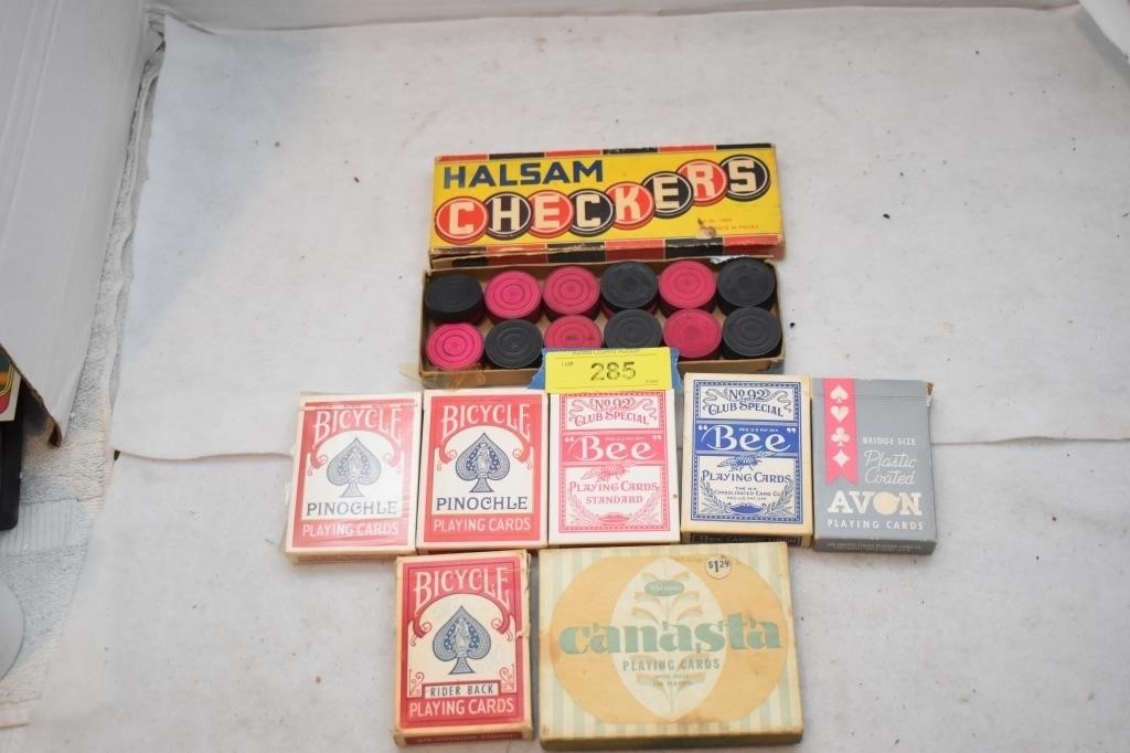 Vintage Halsam Checkers & Playing Cards