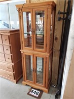 curio cabinet some glass pcs missing27w14d73h