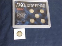 Group of 6 Mercury Dimes incl 1925 s