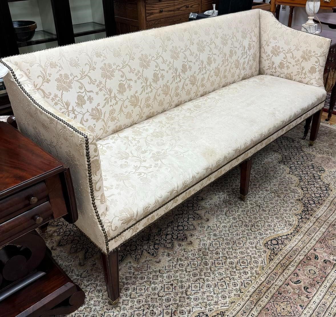 19 Century Mahogany Sheraton Style Sofa