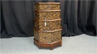 Contemporary Snakeskin Look Side Table