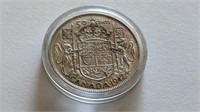 1942 Canada Silver 50 Cent Coin