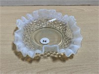 Small Glass Ruffled Edge Dish - Clear