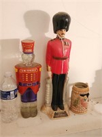 Queens Guard Whiskey Bottles and Mug