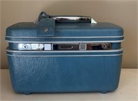 Vintage Light Blue Samsonite Hard Travel Case
