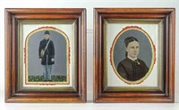 Victorian Framed Photographs (one a Soldier)
