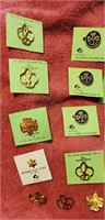 vintage Girl Scout Browniw pins Membership Star