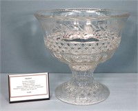 H.P. Sinclaire ABC Cut & Engraved Glass Punch Bowl