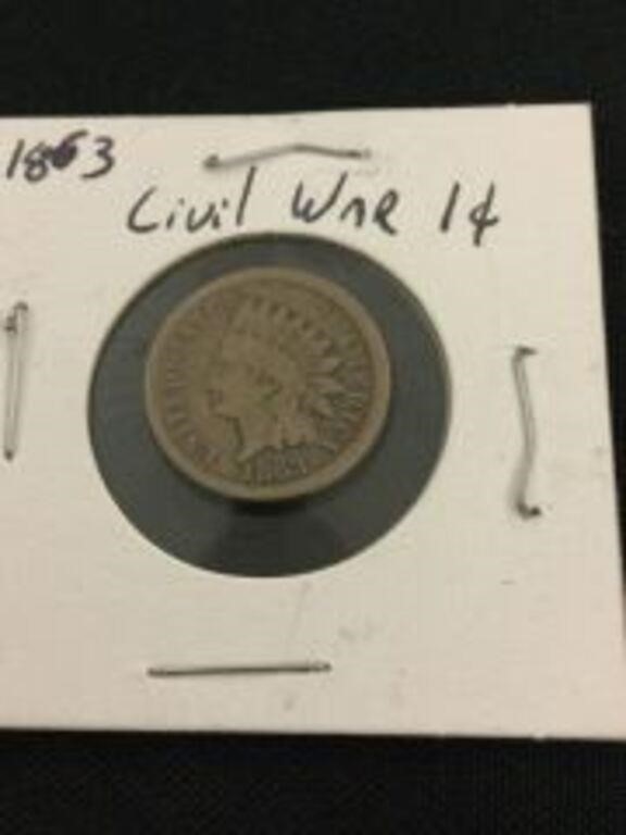 1863 Civil War Indian Head Penny