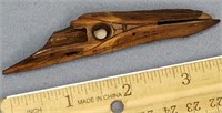 Old Bering Sea ivory harpoon with lines        (2)