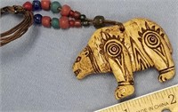 Bear effigy necklace imported        (f 16)