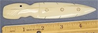 Ivory letter opener with a whale's head 5" long Nu