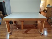 Quilter's Cutting Table on Wheels