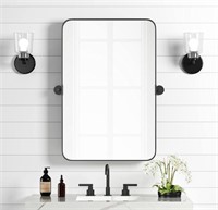 HMANGE 24 x 36 Inch Pivot Bathroom Mirror for Wall