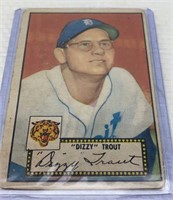 Topps 1952 dizzy trout baseball card