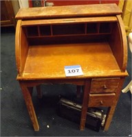 Antique Child's Roll Top Desk