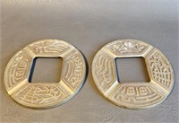 3.75" Brass Medallions (2) -Korea