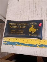Vintage Western Montana National Bank bag