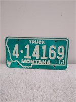 Vintage Montana truck license plate